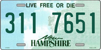 NH license plate 3117651