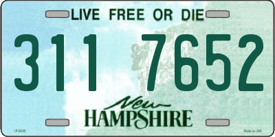 NH license plate 3117652