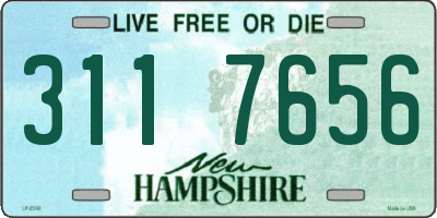 NH license plate 3117656