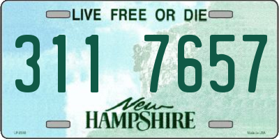 NH license plate 3117657