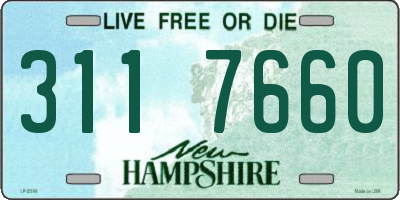 NH license plate 3117660