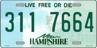 NH license plate 3117664