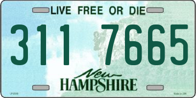 NH license plate 3117665