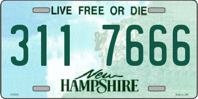NH license plate 3117666
