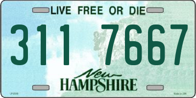 NH license plate 3117667