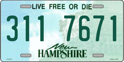 NH license plate 3117671