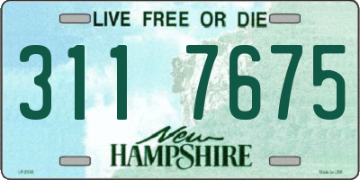 NH license plate 3117675