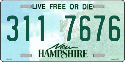 NH license plate 3117676