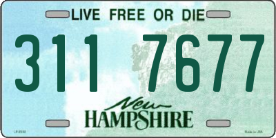 NH license plate 3117677