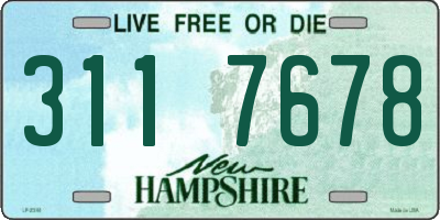 NH license plate 3117678