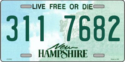 NH license plate 3117682