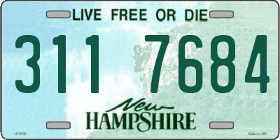 NH license plate 3117684