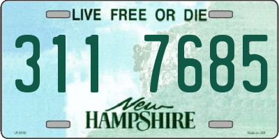 NH license plate 3117685