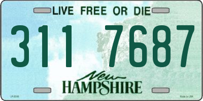 NH license plate 3117687