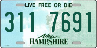 NH license plate 3117691
