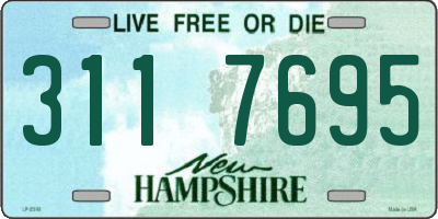 NH license plate 3117695