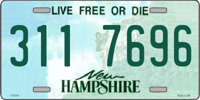 NH license plate 3117696