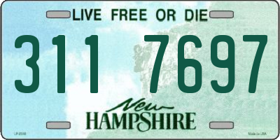 NH license plate 3117697