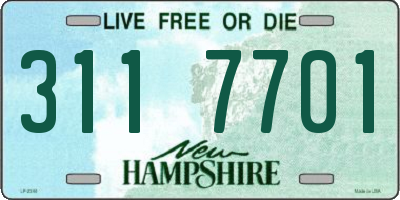 NH license plate 3117701