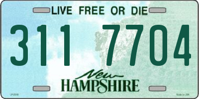 NH license plate 3117704