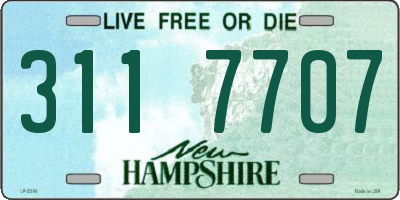 NH license plate 3117707