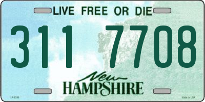 NH license plate 3117708