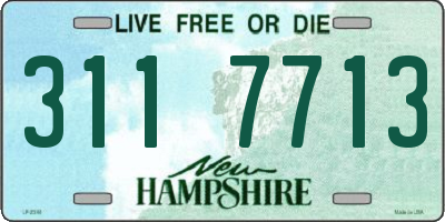 NH license plate 3117713