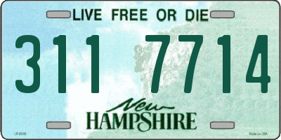 NH license plate 3117714