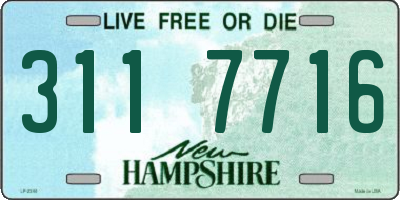 NH license plate 3117716