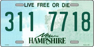 NH license plate 3117718