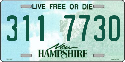NH license plate 3117730