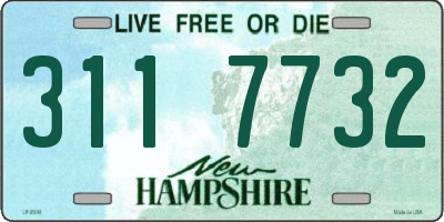 NH license plate 3117732