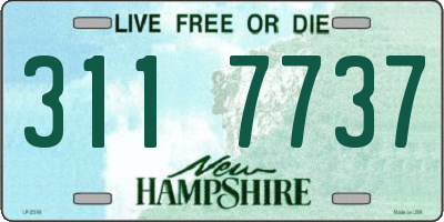 NH license plate 3117737