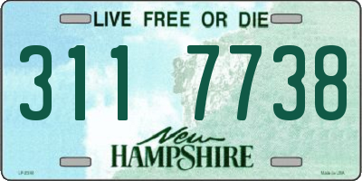 NH license plate 3117738