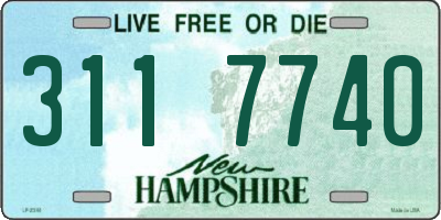 NH license plate 3117740