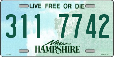 NH license plate 3117742