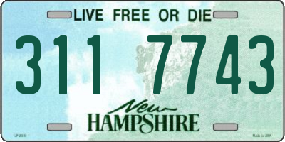 NH license plate 3117743