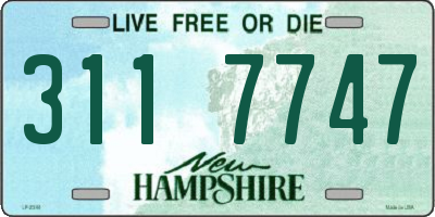 NH license plate 3117747