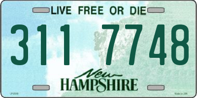 NH license plate 3117748