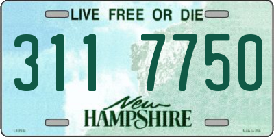 NH license plate 3117750