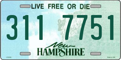 NH license plate 3117751