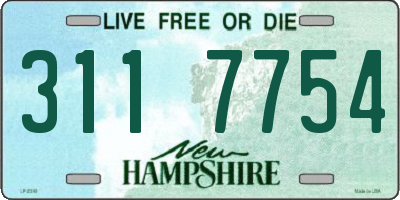 NH license plate 3117754