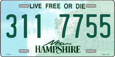 NH license plate 3117755