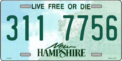 NH license plate 3117756