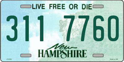 NH license plate 3117760