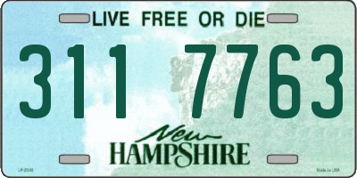 NH license plate 3117763