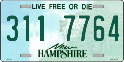 NH license plate 3117764