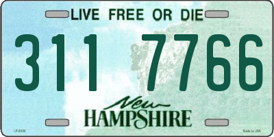NH license plate 3117766
