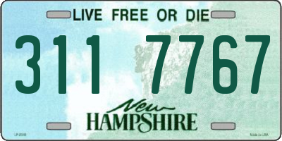 NH license plate 3117767