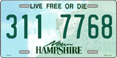 NH license plate 3117768